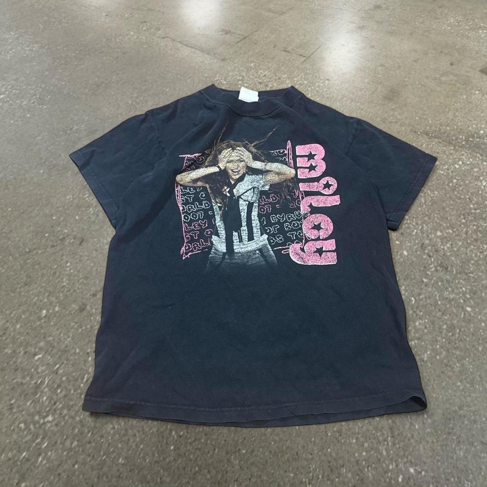 Vintage 2007 Miley Cyrus Best of Both Worlds Tour Shirt Anvil Black Youth Large